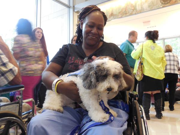 DOC Therapy Dog Lucy with patient