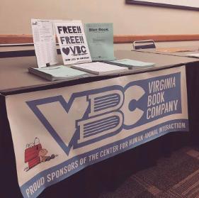 Image taken by Anna DeVoursney, the Virginia Book Company (V B C) as displayed at Paws for Stress. It reads 